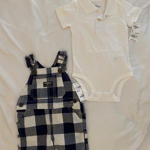 NWT Oshkosh overall + polo